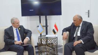 الوزير شكري يلتقي رئيس الدورة الـ77 للأمم المتحدة على هامش قمة شرم الشيخ