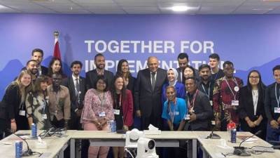 "شكري" يعقد حوار مع ممثلي دائرة الشباب بالاتفاقية الإطارية للأمم المتحدة لتغير المناخ