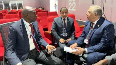 وزير الزراعة يبحث مع نظيريه السنغالي والصومالي التعاون الزراعي المشترك