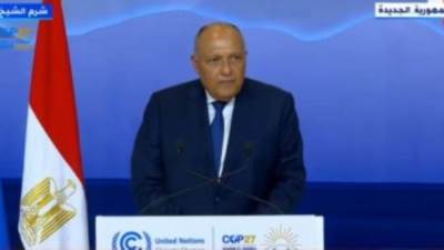 سامح شكرى: أكثر من 66 ألف مشارك حضر مؤتمر المناخ Cop 27 بشرم الشيخ