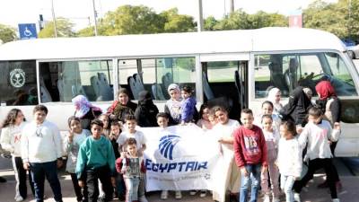 مصرل للطيران تنظم جولة ترفيهية لأطفال مستشفى أهل مصر للحروق بمدينة كيدزانيا