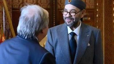 الملك محمد السادس يستقبل الأمين العام للأمم المتحدة