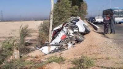 إصابة 15 شخصا فى حادث تصادم سيارة ميكروباص وتريلا بقنا