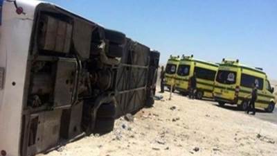 إصابة 6 أطفال في حادث انقلاب أتوبيس بقنا