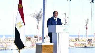 "الرئيس السيسي": مصر لديها ستاد كرة قدم عالمي يتسع لـ85 ألف متفرج وسيتم افتتاحه قريبًا