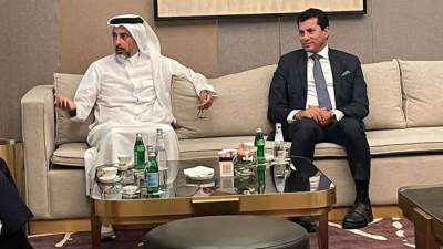 وزير الشباب والرياضة يبحث التعاون الثنائى مع نظيره القطرى