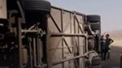 إصابة 10 أطفال في حادث انقلاب أتوبيس رحلات بالفيوم