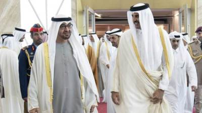 "بن زايد" يزور قطر للمرة الأولى منذ المصالحة 