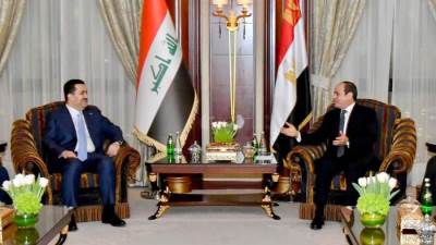 خلال لقاءه بالسيسي.. رئيس وزراء العراق: نتطلع للاستفادة من تجربة مصر الملهمة في بناء مؤسسات الدولة