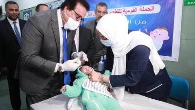 استمرار أعمال حملة التطعيم ضد شلل الأطفال حتى يوم 14 ديسمبر الجاري
