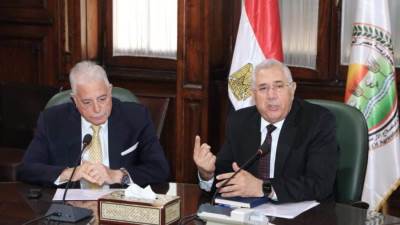 وزير الزراعة يبحث مع محافظ جنوب سيناء دفع عجلة التنمية الزراعية