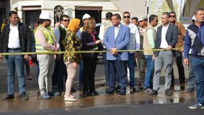 وزير التنمية المحلية ومحافظ دمياط يتابعان المعدلات التنفيذية لمشروع تطوير محور السيالة/ بورسعيد