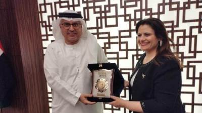 وزيرة الهجرة تختتم زيارتها الرسمية لدولة الإمارات العربية الشقيقة بلقاء وزير الموارد البشرية والتوطين