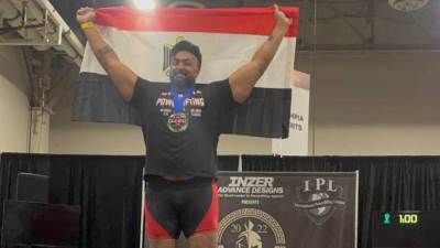 إسلام عبد المعين يحصد ميداليتين ذهبيتين فى القوة البدنية ويحافظ على مستر أولمبيا