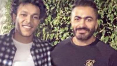 تامر حسنى لـ ويجز: ربنا معاك حبيبى عاوزين نولع الدنيا فى نهائى كأس العالم