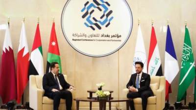 العاهل الأردنى يستقبل رؤساء الوفود المشاركة فى مؤتمر بغداد للتعاون والشراكة