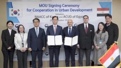 مذكرة تفاهم بين العاصمة الإدارية والوكالة الوطنية لتشييد المدن بكوريا الجنوبية