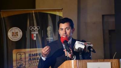 وزير الرياضة ورئيس جهاز الرياضة العسكرى يشهدان حفل توزيع جوائز الأفضل للاتحاد المصري للخماسي