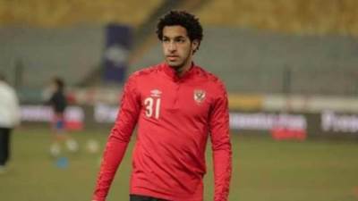 إصابة مصطفى شوبير بالتواء في الركبة خلال مران الأهلي اليوم