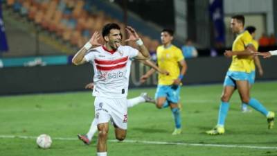 الزمالك يتقدم على الدراويش بثلاثية في الشوط الأول