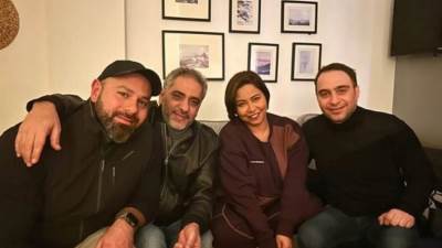 لقاء شيرين عبدالوهاب و فضل شاكر بعد غياب