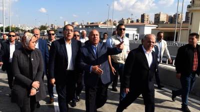 رئيس الوزراء ييتفقد مشروع إنشاء كباري فوق أهوسة المالح