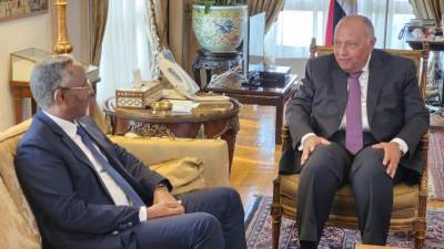 سامح شكري يستقبل وزير الشئون الخارجية والتعاون الدولي الصومالي