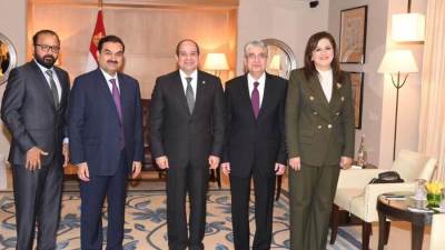 رئيس مجموعة أداني الهندية يؤكد لـ"السيسي" اعتزامه عقد شراكات مع صندوق مصر السيادي