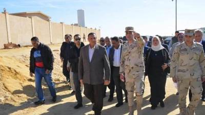 وزير التنمية ومحافظ مطروح يتابعان الموقف التنفيذي لإنشاء محطة تحلية مياه البحر ٤ بالرميلة