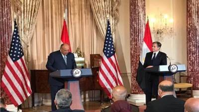 مؤتمر صحفى مشترك بين وزيرى الخارجية المصرى والأمريكى اليوم