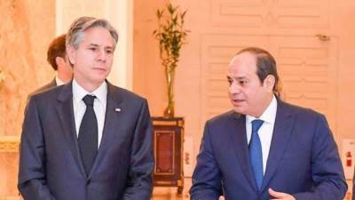 الرئيس السيسي يؤكد لبلينكن موقف مصر الثابت بالتوصل لحل يضمن حقوق الفلسطينيين