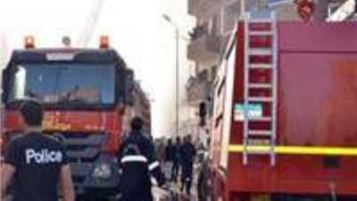 الحماية المدنية تسيطر على حريق هائل بمستشفى النور المحمدي بالمطرية