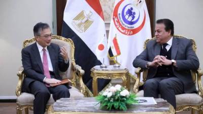 وزير الصحة يستقبل السفير الياباني لدى مصر ووفد "الجايكا" لبحث التعاون في القطاع الصحي
