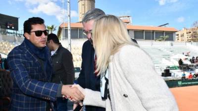 وزير الشباب والرياضة يشهد افتتاح كاس ديفيز للتنس بنادى الجزيرة