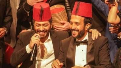 مليار مبروك لصديق العمر.. تامر حسني يهنئ أحمد عصام بالزفاف