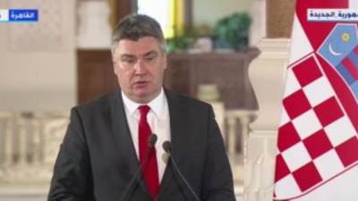 رئيس كرواتيا للرئيس السيسي: أشكركم على حفاوة الاستقبال فى هذا البلد الأمين