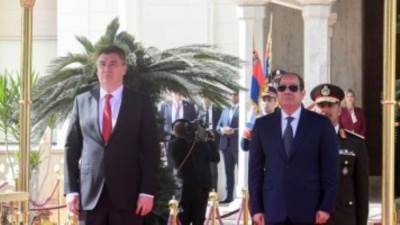 الرئيس السيسي يبحث مع نظيره الكرواتى الأزمة الروسية ويؤكد دعم مصر لتغليب الحوار