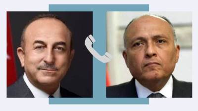 وزير الخارجية يجري اتصالاً بوزير خارجية تركيا