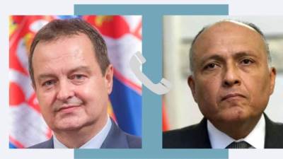 وزير الخارجية يتلقى اتصالاً من نظيره الصربي 