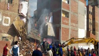 الصحة: ارتفاع عدد ضحايا انهيار منزل بدمنهور إلى 6 وفيات و23 مصابًا