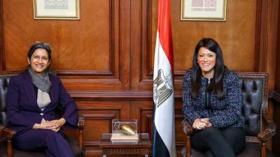 وزيرة التعاون الدولى تستقبل نائب رئيس مجموعة البنك الدولى للتنمية البشرية