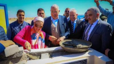فؤاد تشهد وضع حجر الأساس لمشروع مركز الصيد التعاونى بمدينة الطور بجنوب سيناء
