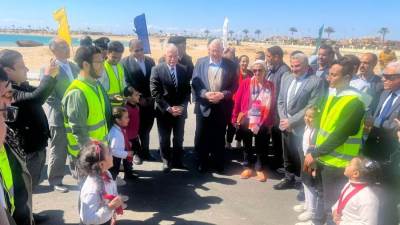 وزيرا الزراعة والبيئة يضعون حجر الأساس لمركز الصيد ومصنع الثلج بالطور