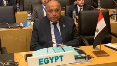 وزير الخارجية يلتقي مع نظيره الزامبي على هامش قمة الاتحاد الافريقي