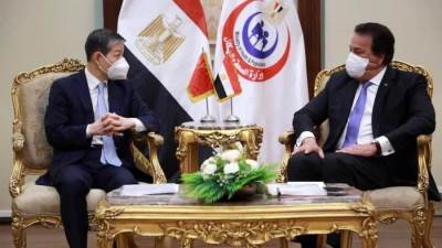 وزير الصحة يتابع مع السفير الصيني إنجاز وتجهيز معمل الأمان الحيوي BSL-3»»