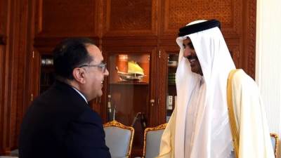 أمير دولة قطر يستقبل رئيس الوزراء والوفد المرافق له