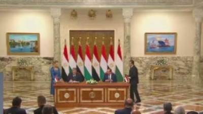 الرئيس السيسي ورئيس وزراء المجر يشهدان توقيع عدد من مذكرات التفاهم