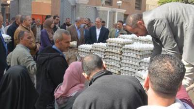 ببنها.. بيع البيض بـ95 جنيها للأبيض و96 للأحمر 