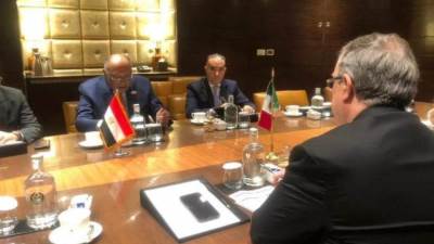 وزير الخارجية يبحث مع نظيره المكسيكي إرتقاء العلاقات الاقتصادية بين البلدين