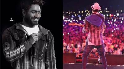 تامر حسنى يحيى حفلا غنائيا ضخما فى جامعة عين شمس والجمهور يتفاعل معه